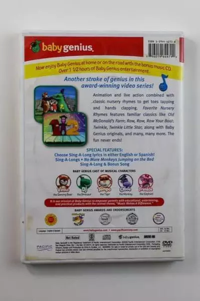 Favorite Nursery Rhymes Baby Genius DVD 2006 Pacific Entertainment As Is