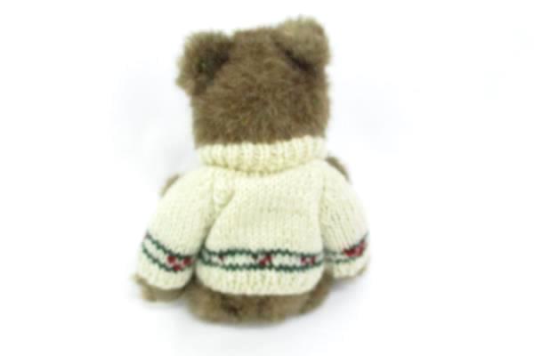Vintage 11" Boyds Plush Bear Jointed Apple Sweater + Special Teacher Pin