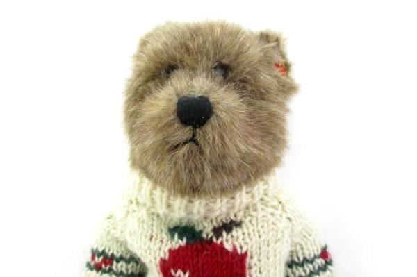 Vintage 11" Boyds Plush Bear Jointed Apple Sweater + Special Teacher Pin