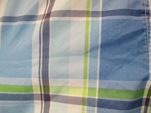 Swim Trunks by Merona Blue White Green Plaid Men's Size XXL