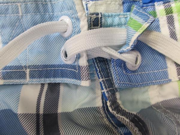 Swim Trunks by Merona Blue White Green Plaid Men's Size XXL