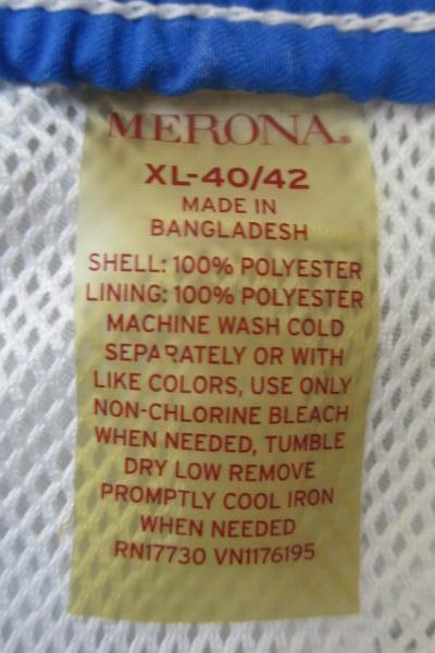Swim Trunks by Merona Blue White Green Plaid Men's Size XXL