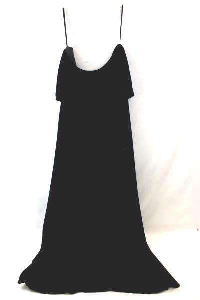 Women's Dress By After Dark Black Velvet Sleeveless Neck Flap Size16W