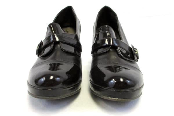 Apt. 9 Prosper Brown Patent Leather Heels With Cute Buckle Women's Size 8.5M