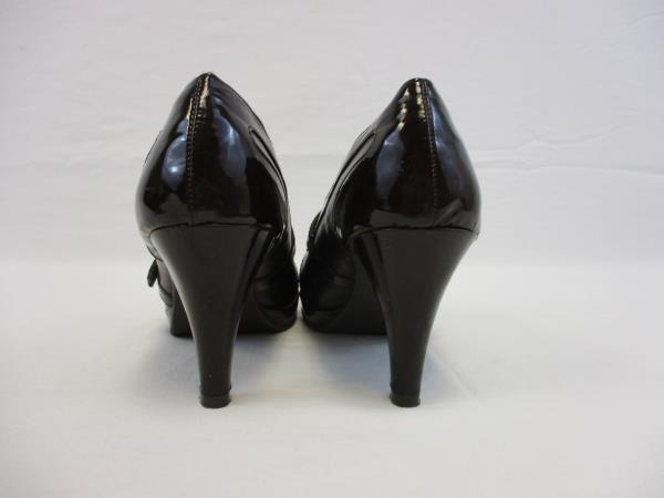 Apt. 9 Prosper Brown Patent Leather Heels With Cute Buckle Women's Size 8.5M