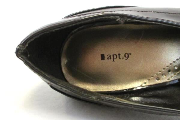 Apt. 9 Prosper Brown Patent Leather Heels With Cute Buckle Women's Size 8.5M