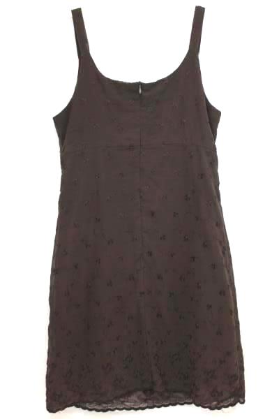 Dress By Express Brown Floral Zipper 1" Straps Women's Size 3/4