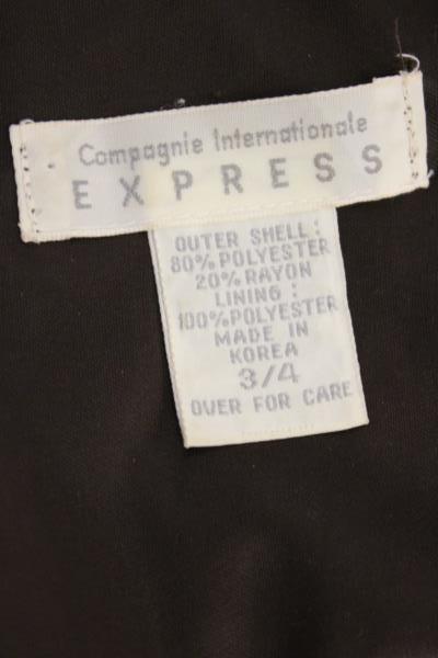 Dress By Express Brown Floral Zipper 1" Straps Women's Size 3/4