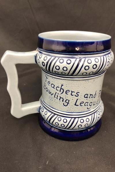 Gebrüder Plein Speicher Ceramic Stein Germany Blue GPS Bowling League