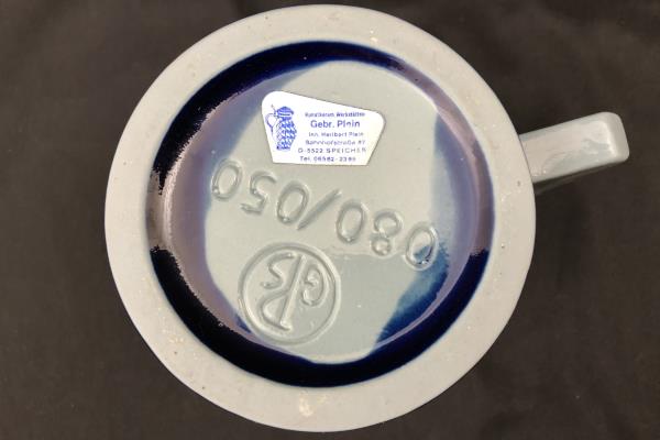 Gebrüder Plein Speicher Ceramic Stein Germany Blue GPS Bowling League