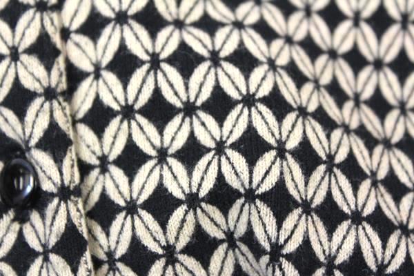 GNW Women's Button Up Shirt Black Tan Design Long Sleeve 81% Cotton Size Medium
