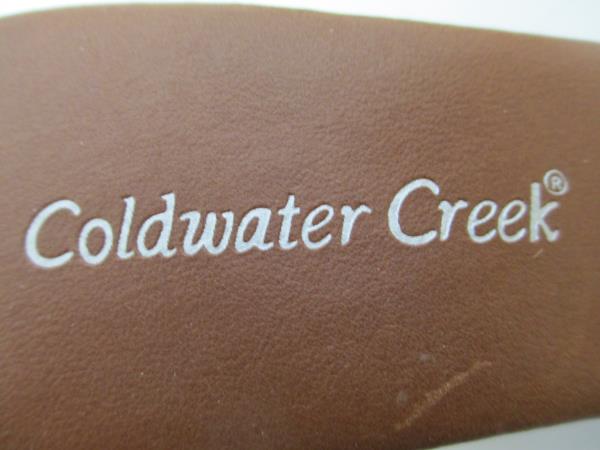 Coldwater Creek Wedge Heel Sandals Weaved Leatuer Buckle Size 8