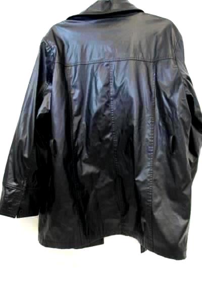 White Stag Jacket Coat Soft Faux Leather Black Button Down Women's Size 1X 16W