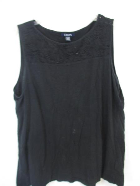 Tank-Top Blouse by Chaps- Black Woman's Size XL/TG/EG