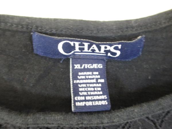 Tank-Top Blouse by Chaps- Black Woman's Size XL/TG/EG
