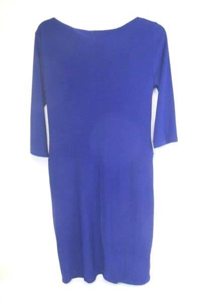 Ralph Lauren Dress Solid Blue Waist Tie Pockets Women's Size 10