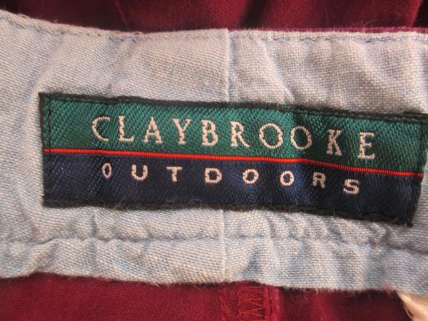 Claybrooke Men's Outdoors Shorts Solid Burgundy Size 34