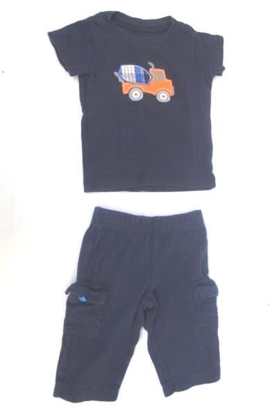 Shirt & Pants Set by Carter's Navy Blue w/ a Truck Design Baby Boy Size 3 Months