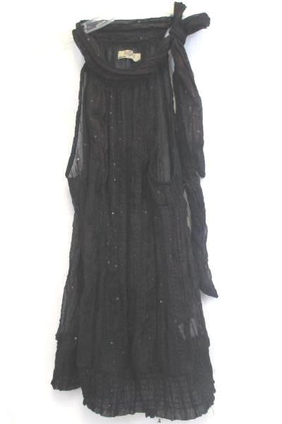 Romy Black Women's See Through Shirt w/ Red Accents Size Large
