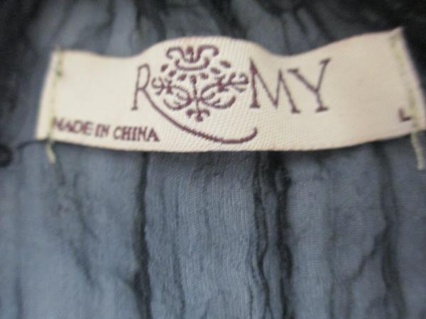 Romy Black Women's See Through Shirt w/ Red Accents Size Large