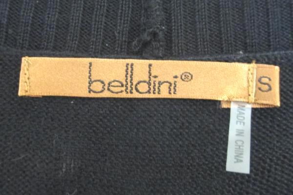 Women's Cardigan by Belldini White Black Design Short Sleeve No Buttons Size S