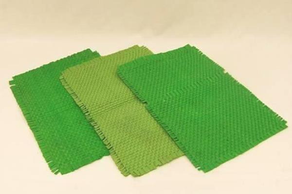 3 Pcs Set Green Basket Weave Placemats Kitchen Bistro Home Decor 17" x 12"