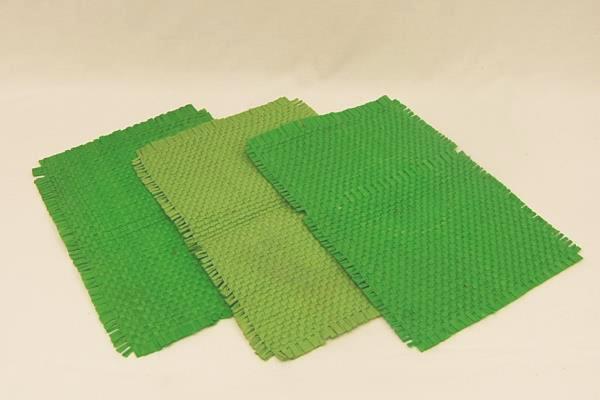 3 Pcs Set Green Basket Weave Placemats Kitchen Bistro Home Decor 17" x 12"