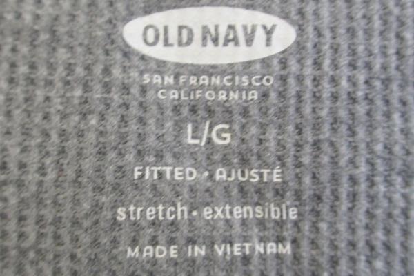 Old Navy Women's T-Shirt Gray Grey Waffle Long Sleeve Size Large