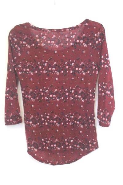 Wallflower Women's Red Floral Shirt 100% Polyester Size Medium