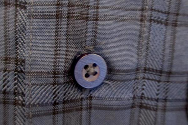 Dark Blue Plaid Men's Button Up Shirt By George Size Small