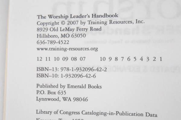 Tom Kraeuter The Worship Leader's Handbook Paperback Expanded Edition