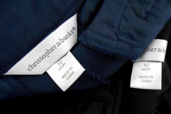 Lot of 2 Christopher & Banks Women's Trousers Pants Career Business Slacks 10 S