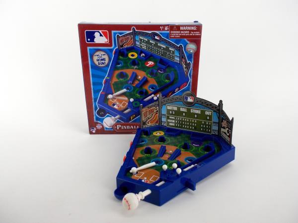 MLB Tabletop Pinball Baseball Game w/ Team Stickers MLB808 COMPLETE