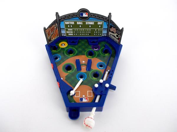 MLB Tabletop Pinball Baseball Game w/ Team Stickers MLB808 COMPLETE