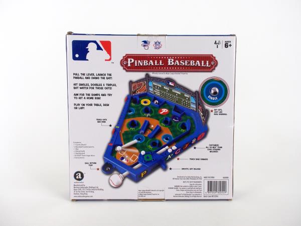 MLB Tabletop Pinball Baseball Game w/ Team Stickers MLB808 COMPLETE