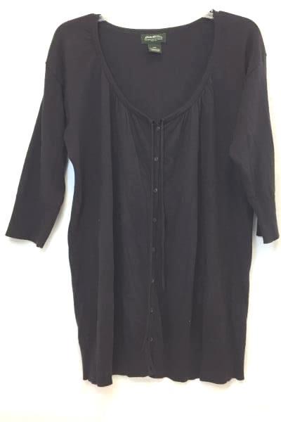 Lot of 2 Button- Up Shirts by Maurices & Eddie Bauer Purple Pink Women's Size M