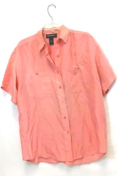 Lot of 2 Button- Up Shirts by Maurices & Eddie Bauer Purple Pink Women's Size M