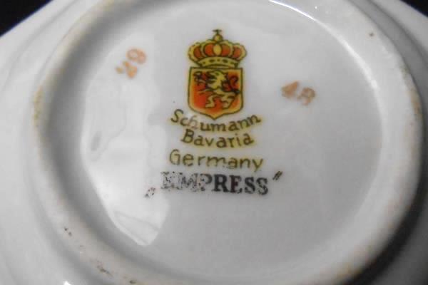 Schumann Bavaria Empress Dresden Flowers - 2 Ashtrays 4" Round 29 48