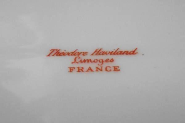 Haviland Limoges Oval Serving Platter 18" w/ Well TH 16 Pink Floral Gold Gilt