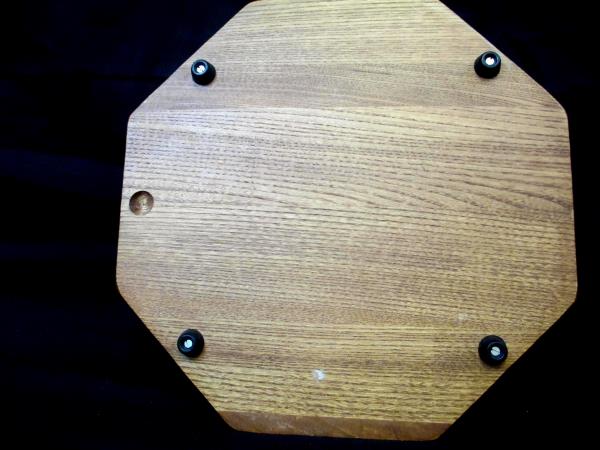 Octagon Cheese Platter w/ Nuts Plastic Middle & Wood Outside Made By Goodwood
