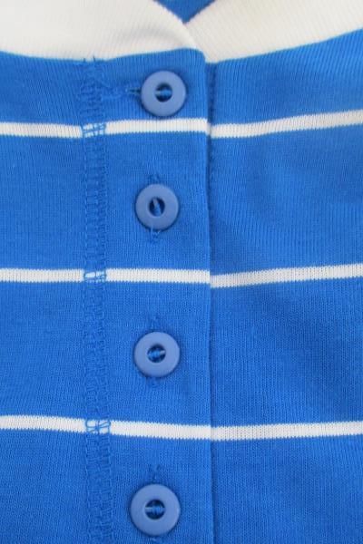 Bold Spirit Men's V-Neck Button Up Shirt Blue White Size Large w/Tags