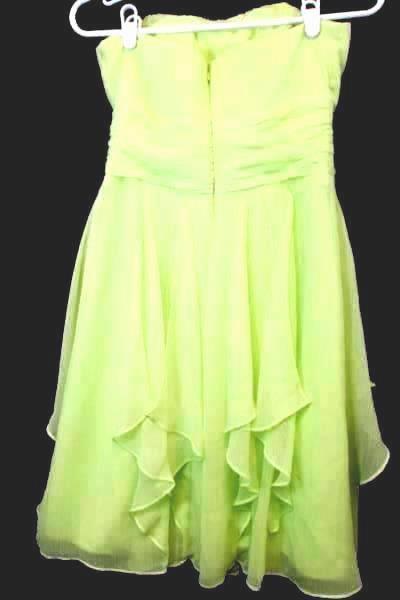 Strapless Dress Davids Bridal Green 100% Polyester Size Women's 4