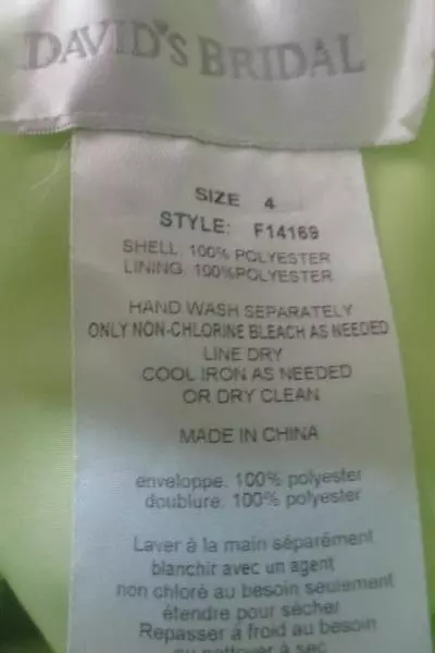 Strapless Dress Davids Bridal Green 100% Polyester Size Women's 4