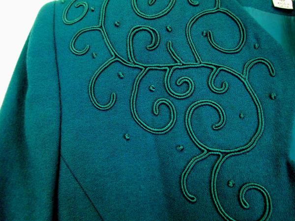 Dress Coat by Petite Sophisticate- Green Women's Size 4P