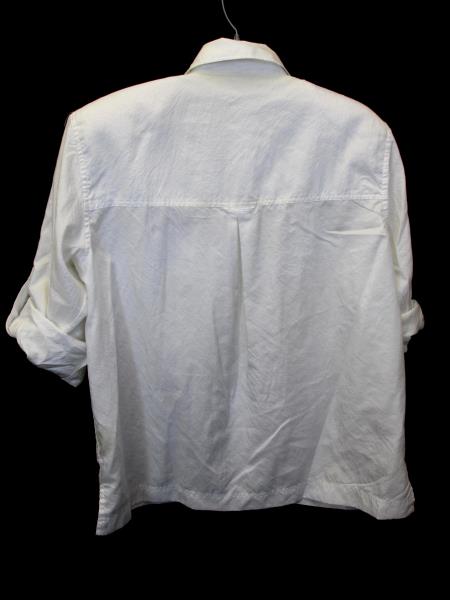 Button Up Blouse by Joan Harper II- Glossy White Woman's Size 36/16W