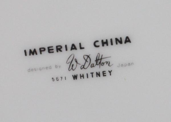 9 Pcs - Imperial China Whitney #5671 TWO 4-Piece Place Settings & Platter