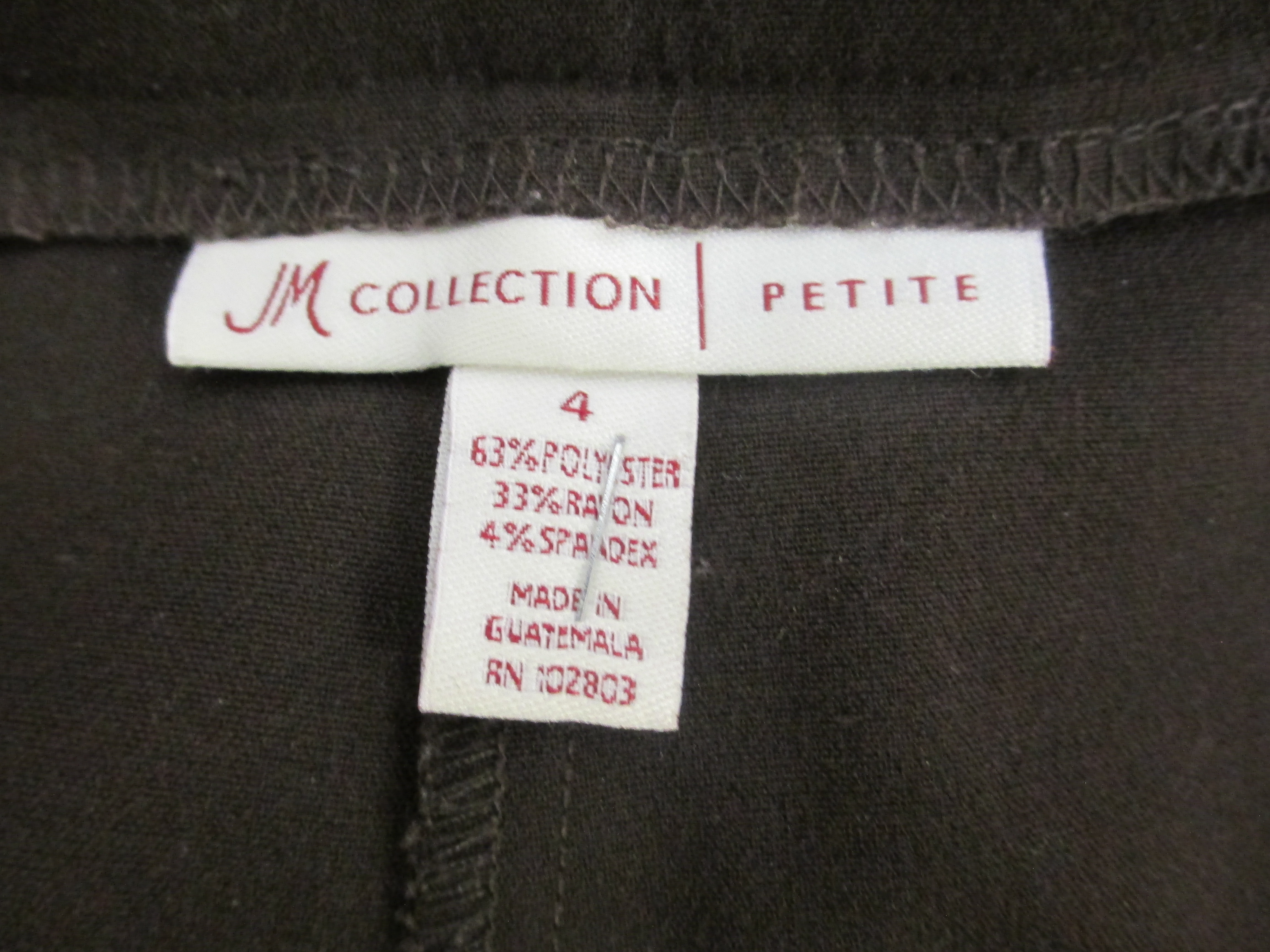 Womens Pants Made By JM Collection Brown In Color Size 4P