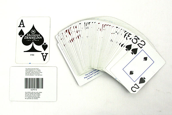 Sheraton Desert Inn BEE 92 Blue Diamond Cambric Finish Playing Cards #T7982