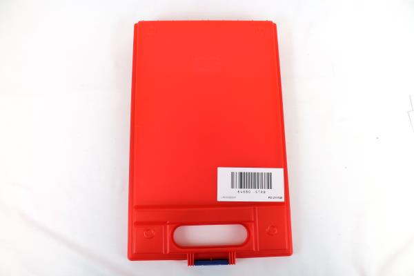 Red Dexas Storage Clipboard w/ Art Supplies - Never Used Markers Crayons Pencils