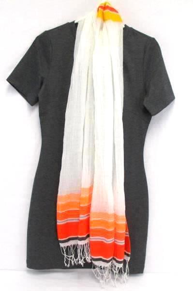 Lot of 2 Gray Short Sleeve Bodycon H&M Dress M JCP One Size Striped Scarf
